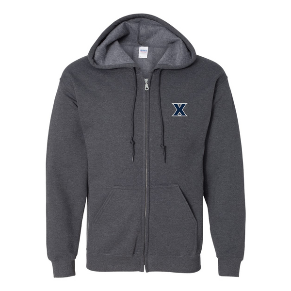 Men's Xavier Musketeers  JERZEES NuBlend Full-Zip Hooded Sweatshirt