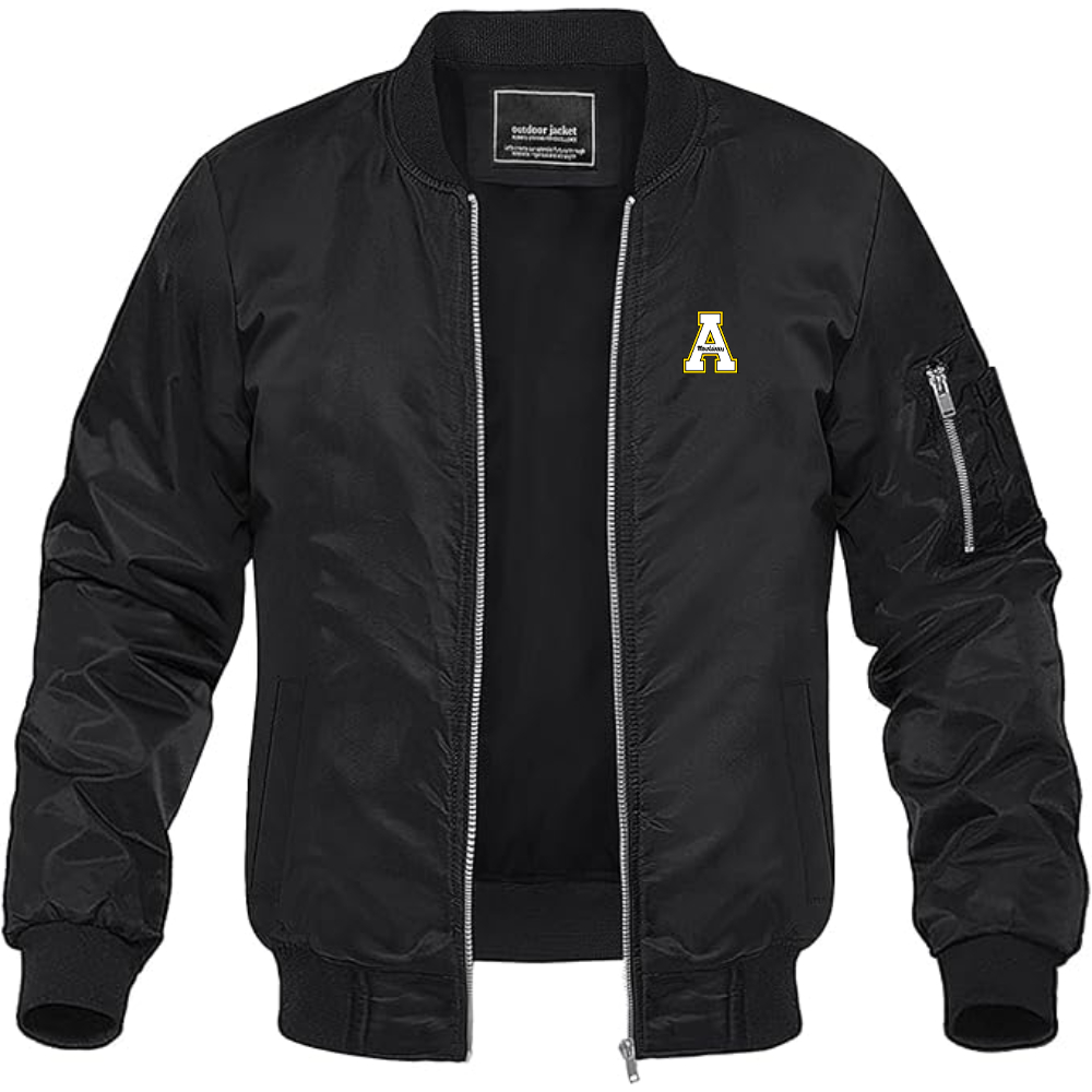 Men's Appalachian State Mountaineers Lightweight Bomber Jacket Windbreaker Softshell Varsity Jacket Coat