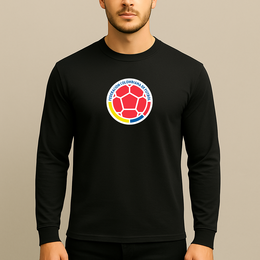Men's Colombia National Soccer Team Long Sleeve T-Shirt