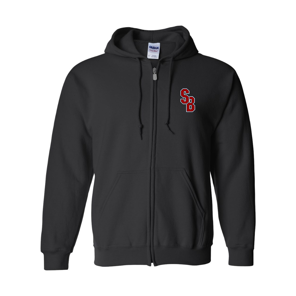 Men's Stony Brook Seawolves JERZEES NuBlend Full-Zip Hooded Sweatshirt