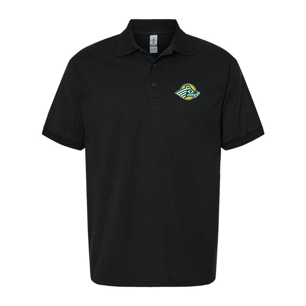 Men's Alaska Anchorage Seawolves Wildcats Dry Blend Jersey Polo - Black