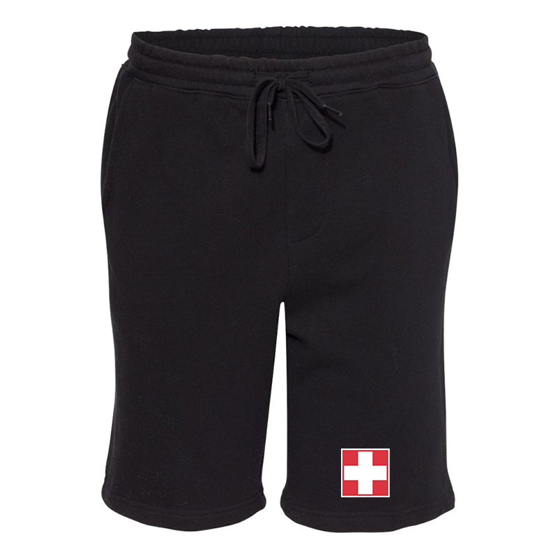Men's Switzerland National Football Soccer Team  Independent Trading Co Midweight Fleece Shorts