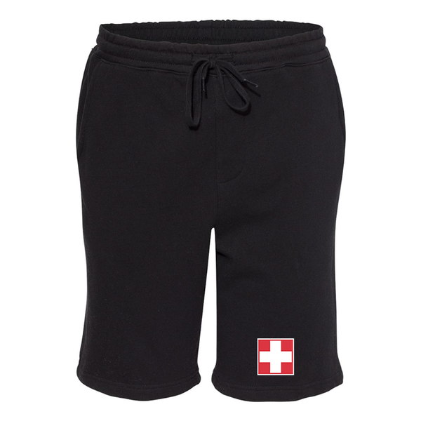 Men's Switzerland National Football Soccer Team  Independent Trading Co Midweight Fleece Shorts