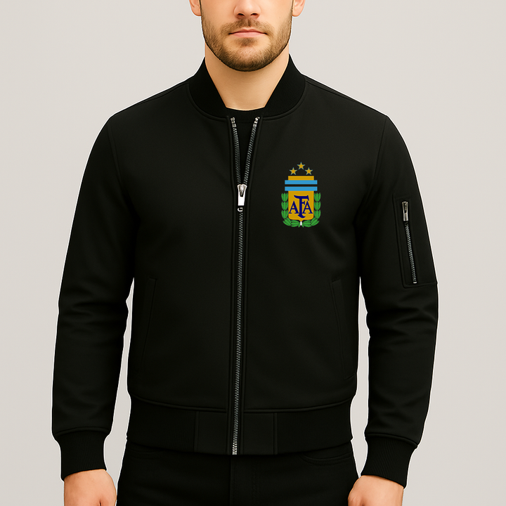 Men's Argentina National Soccer Team Lightweight Bomber Jacket