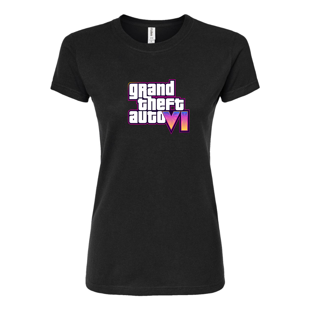 Women’s GTA 6 Grand Theft Auto VI Round Neck T-Shirt Game