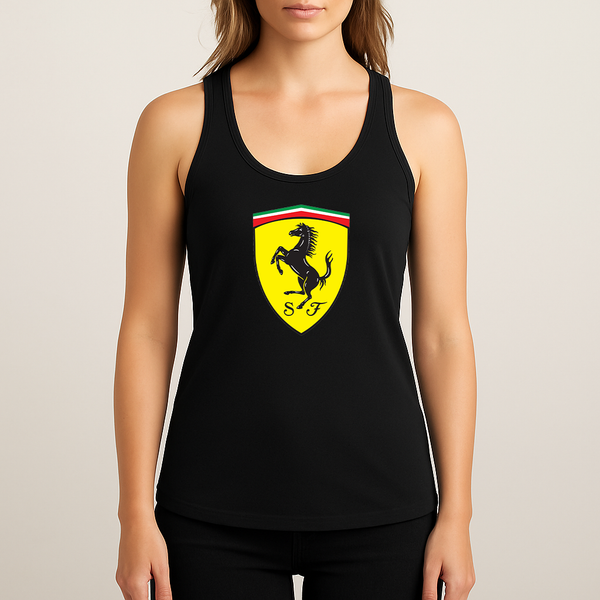 Women's Ferrari Motorsport Car Racerback Tank Top
