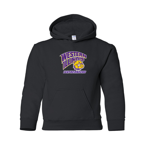 Youth Western Illinois Leathernecks Gildan Heavy Blend  Hooded Sweatshirt