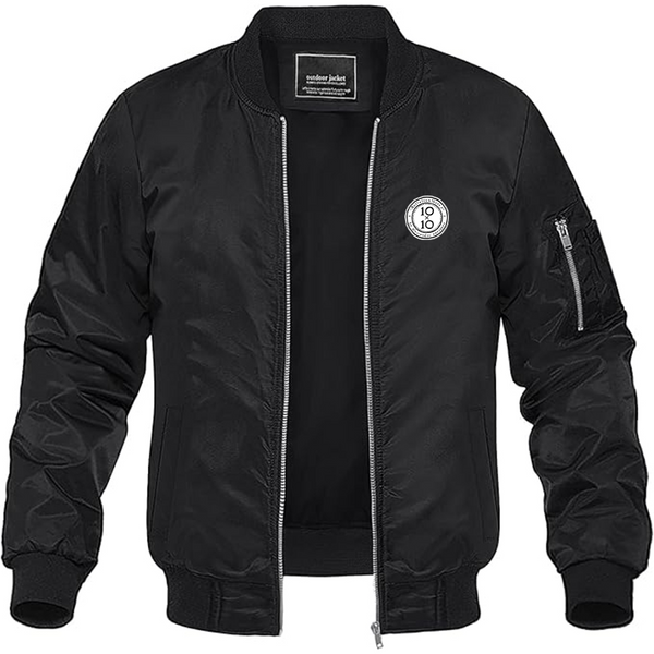 Men's 10x10 An Italian Theory Logo Lightweight Bomber Jacket Windbreaker Softshell Varsity Jacket Coat