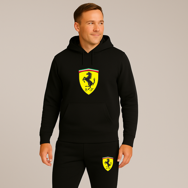 Men’s Ferrari Motorsport Car Hoodie Joggers Set