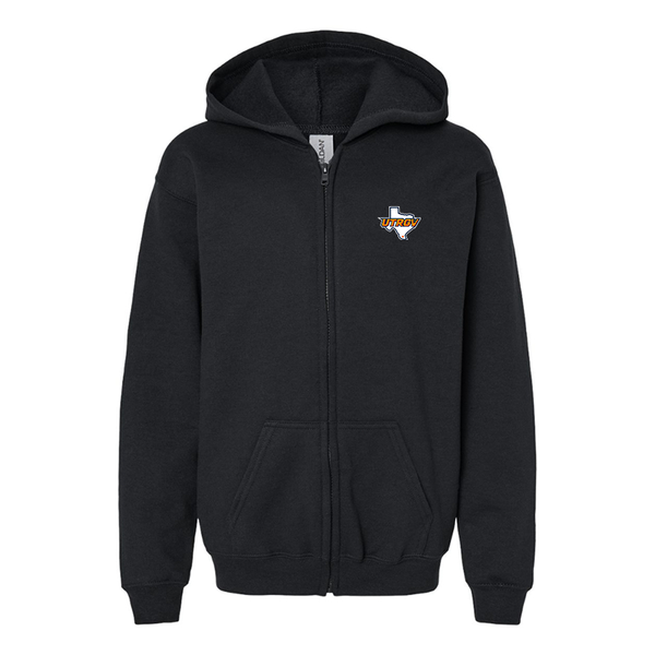 Gildan Heavy Blend Youth UTRGV Vaqueros Full Zip Hooded Sweatshirt