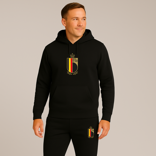 Men's Belgium National Soccer Team Logo Hoodie Joggers Set