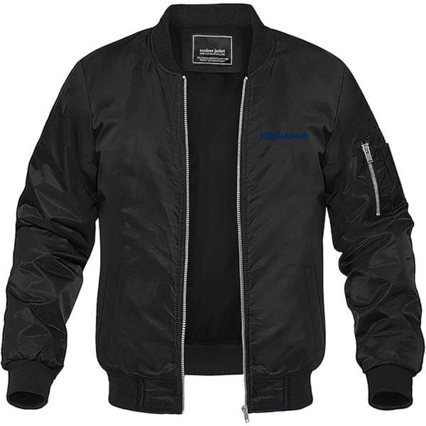 Men's KBO League  Logo Lightweight Bomber Jacket Windbreaker Softshell Varsity Jacket Coat