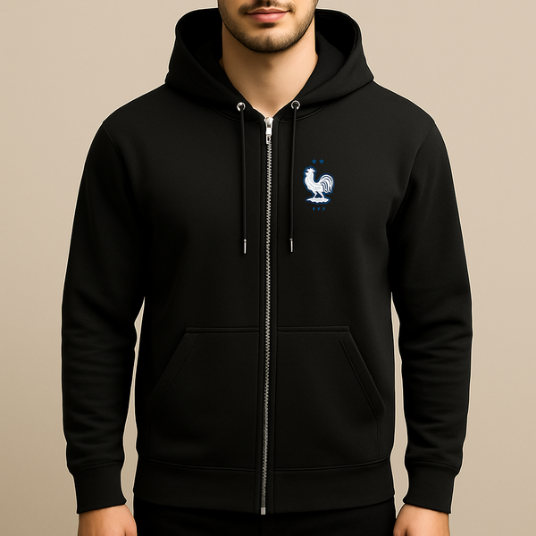 Men's France National Soccer Team Zipper Hoodie