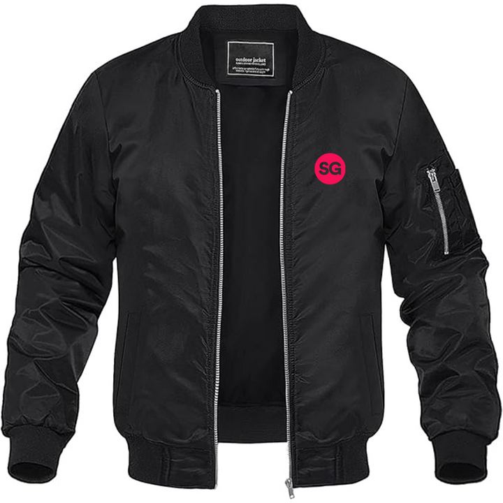 Men's Sofiagray Logo Lightweight Bomber Jacket