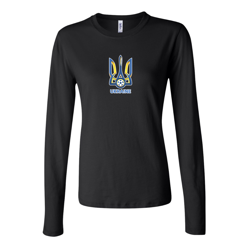 Women’s Ukraine National Football Soccer Team Long Sleeve T-Shirt