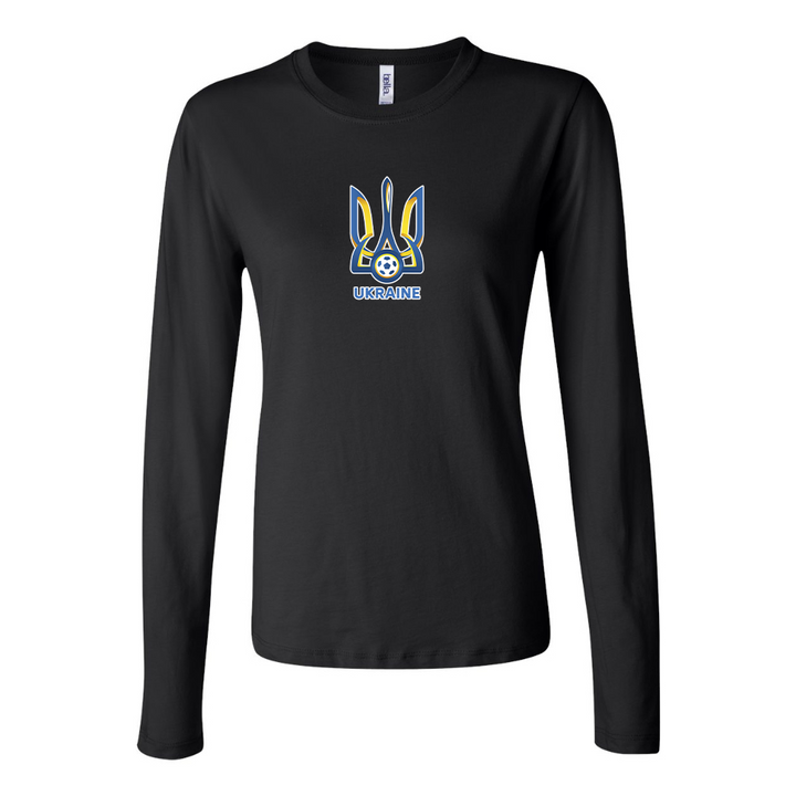 Women’s Ukraine National Football Soccer Team Long Sleeve T-Shirt