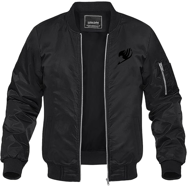 Men's  Fairy Tail  Lightweight Bomber Jacket Windbreaker Softshell Varsity Jacket Coat