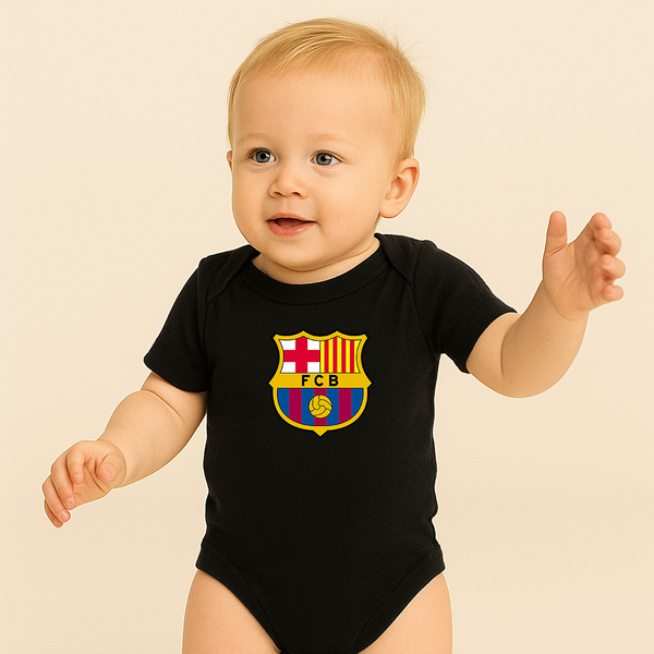Baby F.C. Barcelona Soccer Romper Onesie