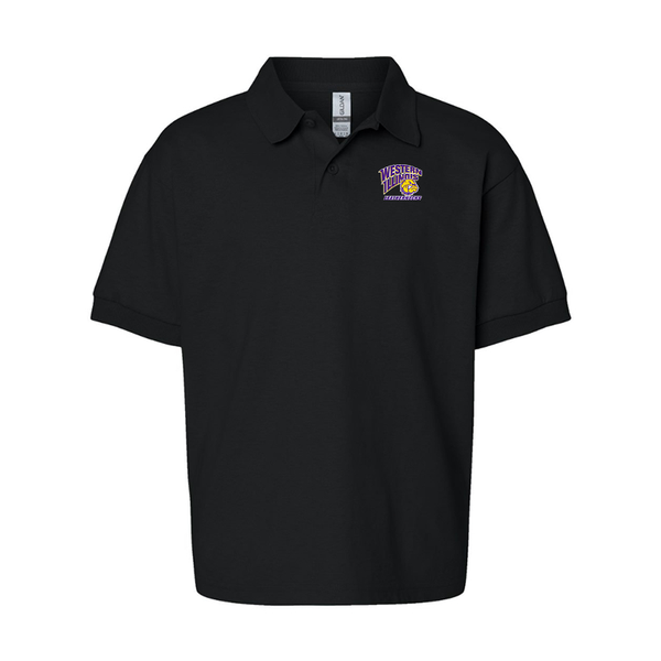 Youth Western Illinois Leathernecks Gildan Dry Blend Jersey Polo