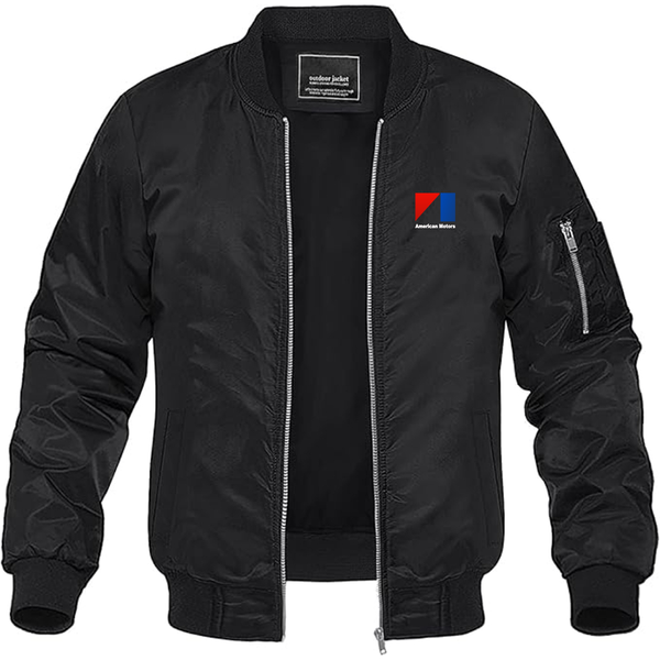 Men's AMC Logo Lightweight Bomber Jacket Windbreaker Softshell Varsity Jacket Coat