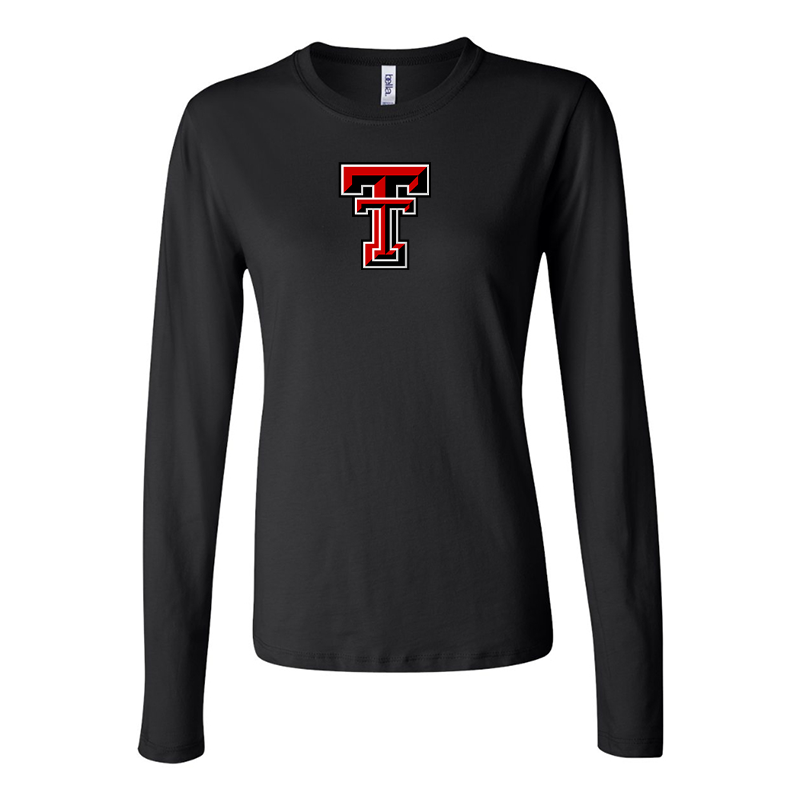 BELLA CANVAS Women’s Texas Tech Red Raiders  Jersey Long Sleeve Tee