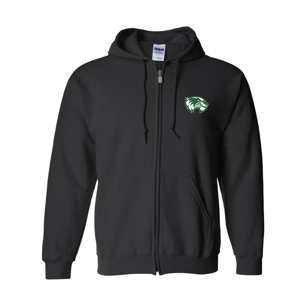 Men's Utah Valley Wolverines JERZEES NuBlend Full-Zip Hooded Sweatshirt