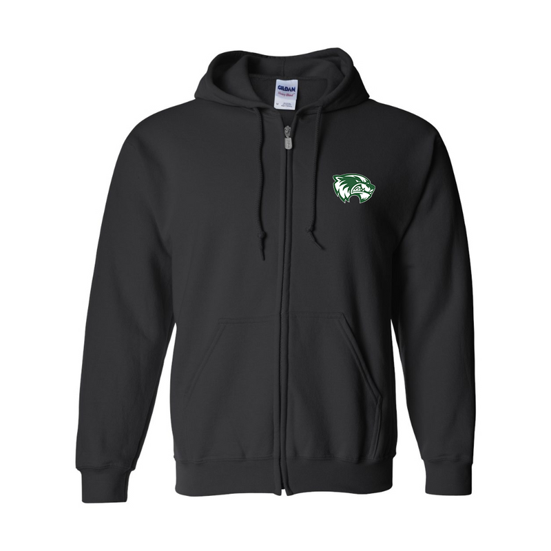 Men's Utah Valley Wolverines JERZEES NuBlend Full-Zip Hooded Sweatshirt