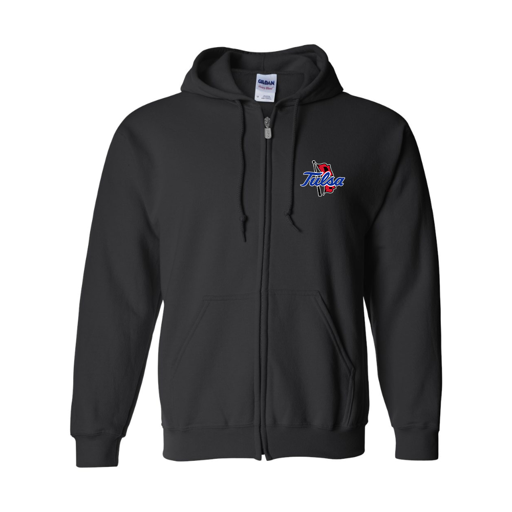 Men's Tulsa Golden Hurricane JERZEES NuBlend Full-Zip Hooded Sweatshirt