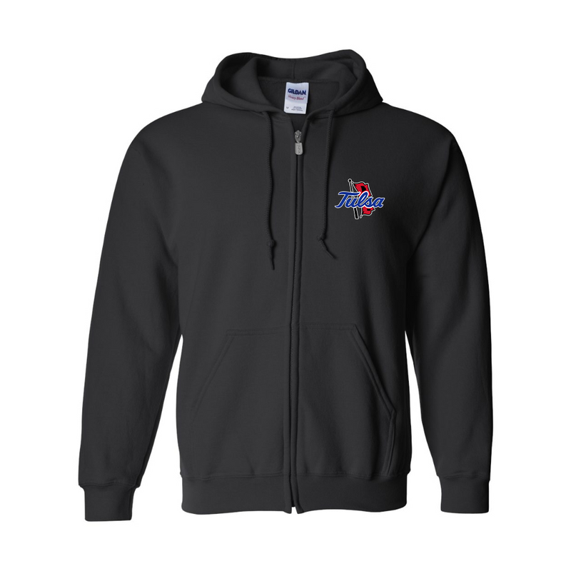 Men's Tulsa Golden Hurricane JERZEES NuBlend Full-Zip Hooded Sweatshirt