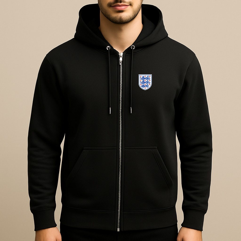 Men's England National Football Team Zipper Hoodie