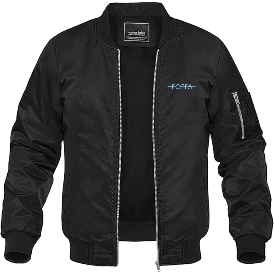 Men's Foffa Blue Logo Lightweight Bomber Jacket
