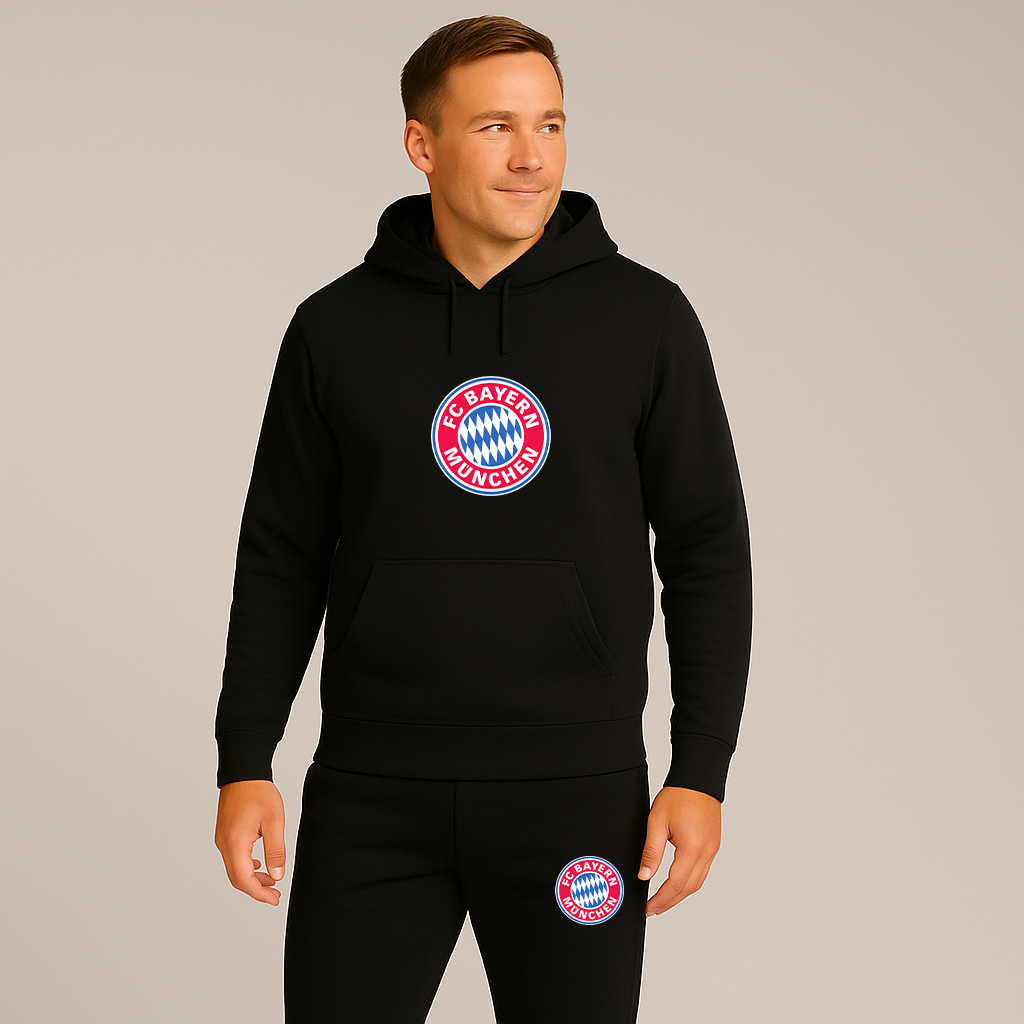 Men's F.C. Bayern Munchen Soccer Logo Hoodie Joggers Set