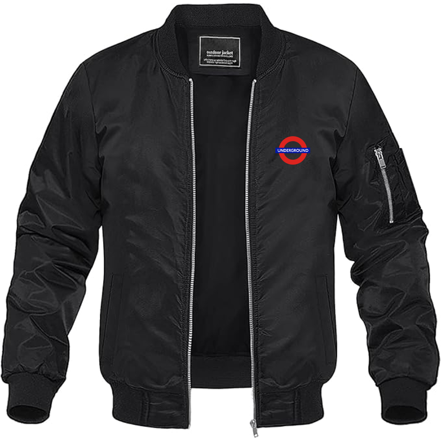 Men's London Tube Logo Lightweight Bomber Jacket
