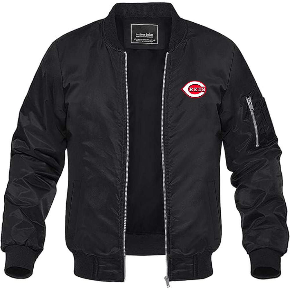 Men's Cincinnati Reds Logo Lightweight Bomber Jacket