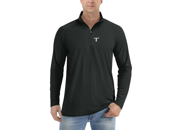 Men's Troy Trojans Lightweight Quarter-Zip Athletic Shirt Long Sleeve Performance Wear