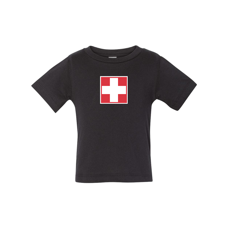 Switzerland National Football Soccer Team  BELLA CANVAS Infant Jersey Tee