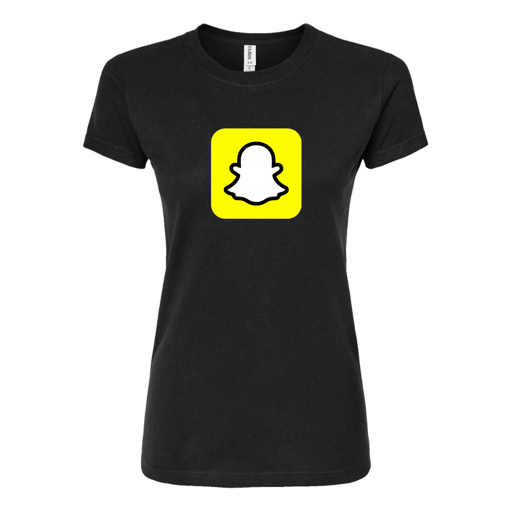 Women's Snapchat Social Round Neck T-Shirt