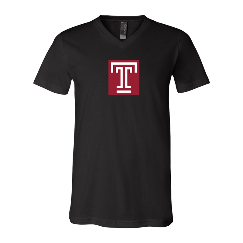 Temple Owls BELLA  CANVAS - Jersey V-Neck T-Shirt