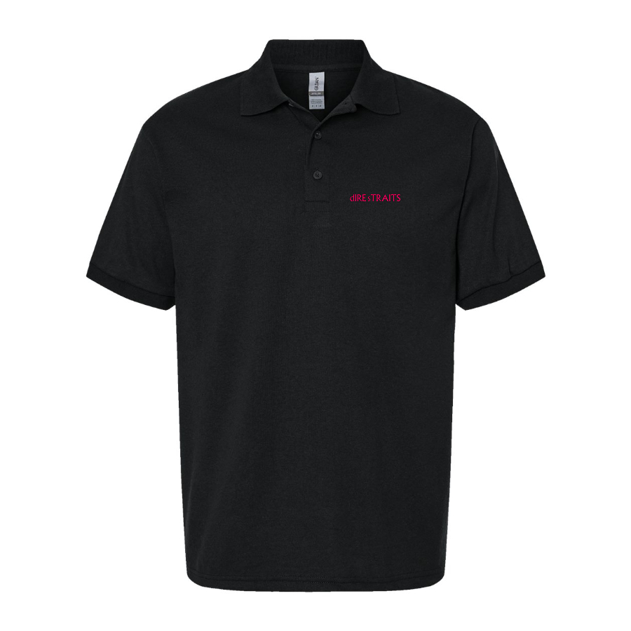 Men's Dire Straits Logo Dry Blend Polo - Black