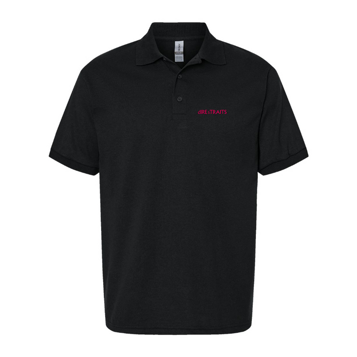 Men's Dire Straits Logo Dry Blend Polo - Black