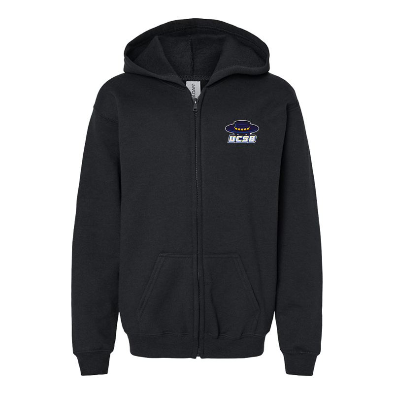 Gildan Heavy Blend Youth UCSB Gauchos Full Zip Hooded Sweatshirt