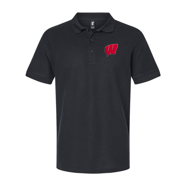 Men's Wisconsin Badgers Gildan Hammer Pique Polo