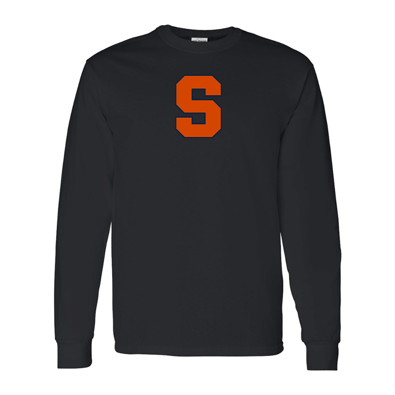 Men's Syracuse Orange Gildan Heavy Cotton Long Sleeve T-Shirt