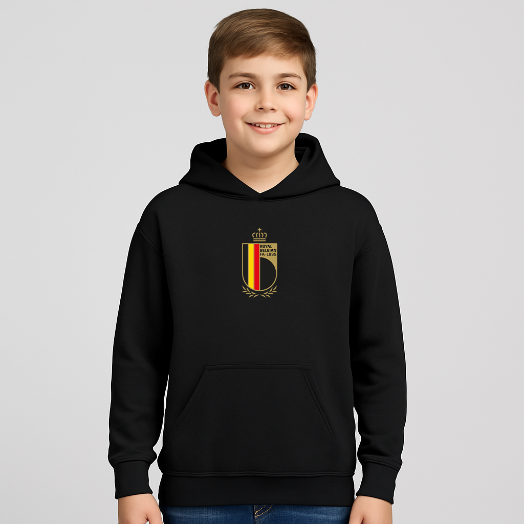 Youth Kids Belgium National Soccer Team Pullover Hoodie