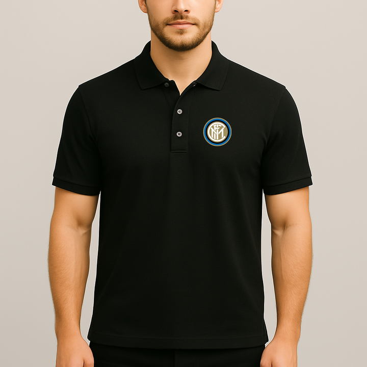 Men's Inter Milan Soccer Dry Blend Polo - Black