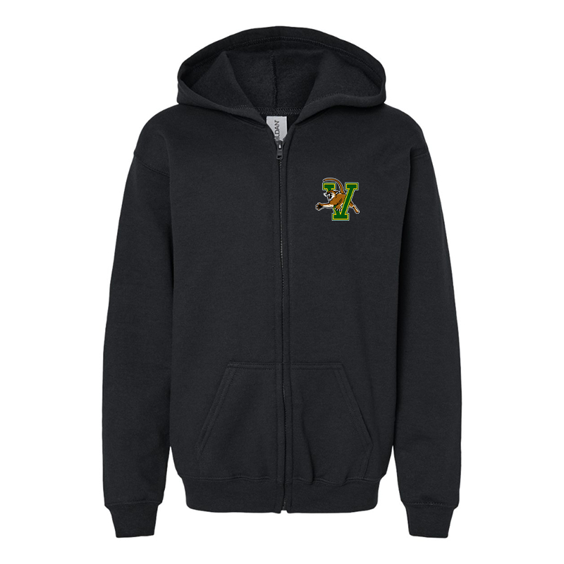 Gildan Heavy Blend Youth Vermont Catamounts Full Zip Hooded Sweatshirt
