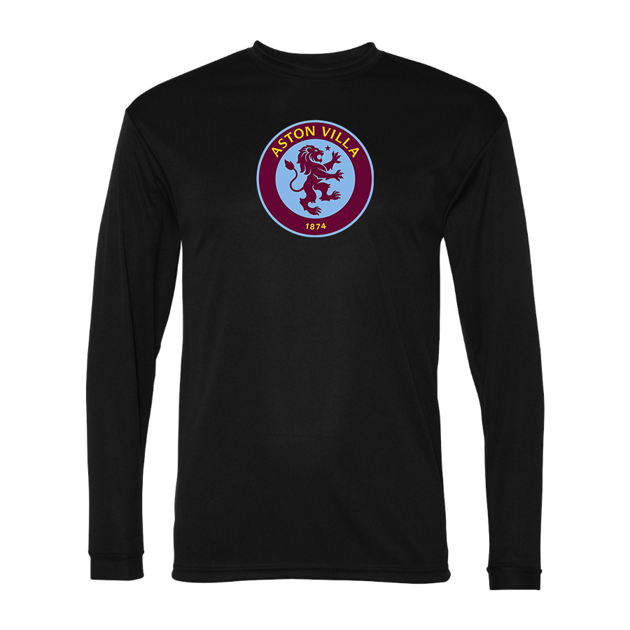 Men's Aston Villa Polyester Long Sleeve T-Shirt