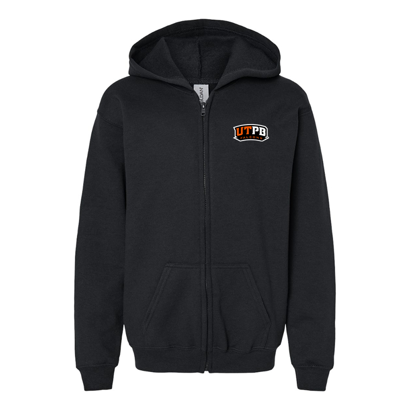 Gildan Heavy Blend Youth UTPB Falcons  Full Zip Hooded Sweatshirt