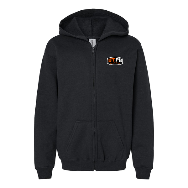 Gildan Heavy Blend Youth UTPB Falcons  Full Zip Hooded Sweatshirt