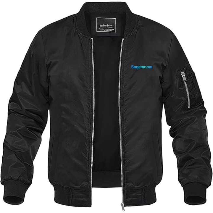 Men's Sagemcom Logo Lightweight Bomber Jacket